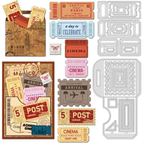 INFUNLY Stanzformen für Briefmarken Banner Zum Basteln von Karten Vintage Etiketten Metallstanzungen Spitzenrahmen Anhänger Stanzformen Prägeschablonen Vorlage für DIY Scrapbooking Basteln Alben Dekor INFUNLY Stanzformen für Briefmarken Banner Zum Basteln von Karten Vintage Etiketten Metallstanzungen Spitzenrahmen Anhänger Stanzformen Prägeschablonen Vorlage für DIY Scrapbooking Basteln Alben Dekor von INFUNLY