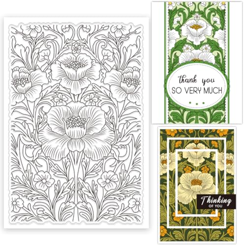 INFUNLY Transparente Stempel Mit Blumenmuster Für Die Kartengestaltung DIY Blumen Silikonstempel Blumenmuster Gummistempel Transparentes Siegel Für Die Kartengestaltung Umschläge Notizkarten Scrapbook INFUNLY Transparente Stempel Mit Blumenmuster Für Die Kartengestaltung DIY Blumen Silikonstempel Blumenmuster Gummistempel Transparentes Siegel Für Die Kartengestaltung Umschläge Notizkarten Scrapbook von INFUNLY
