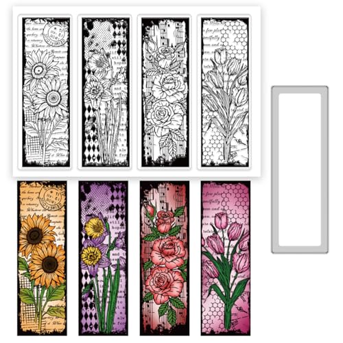 INFUNLY Transparente Stempel und Stanzformen für Kartenherstellung, Motiv: Sonnenblumen-Rose, Stempel und Stanzformen, Blumenwörter, Silikonstempel, rechteckige Prägeschablone für DIY, Scrapbooking INFUNLY Transparente Stempel und Stanzformen für Kartenherstellung, Motiv: Sonnenblumen-Rose, Stempel und Stanzformen, Blumenwörter, Silikonstempel, rechteckige Prägeschablone für DIY, Scrapbooking von INFUNLY