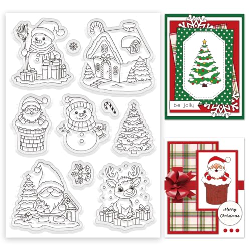 INFUNLY Weihnachtsmotiv Klarsichtstempel Für Kartenherstellung Winter Schneemann Gummistempel Weihnachtsmann Silikonstempel Weihnachtsbaum Transparente Stempel Für Weihnachten DIY Scrapbooking Fotoalb INFUNLY Weihnachtsmotiv Klarsichtstempel Für Kartenherstellung Winter Schneemann Gummistempel Weihnachtsmann Silikonstempel Weihnachtsbaum Transparente Stempel Für Weihnachten DIY Scrapbooking Fotoalb von INFUNLY