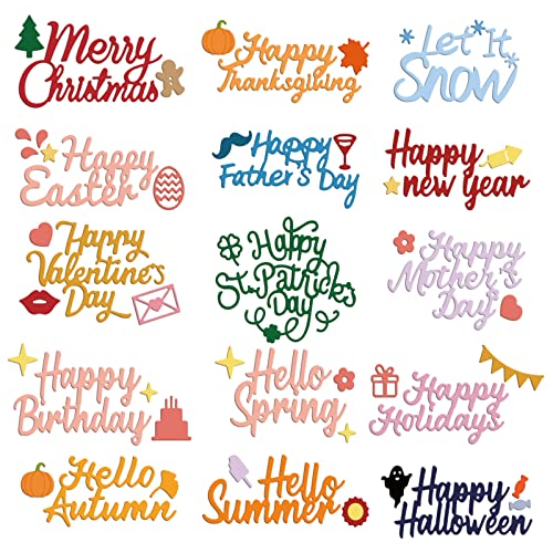INFUNLY Wort-Stanzformen für Kartenherstellung, Happy Birthday, Metall-Stanzformen, Weihnachts-Wort-Stanzformen, Urlaub, englische Wörter, Metall-Stanzformen für DIY, Papier, dekoratives Halloween INFUNLY Wort-Stanzformen für Kartenherstellung, Happy Birthday, Metall-Stanzformen, Weihnachts-Wort-Stanzformen, Urlaub, englische Wörter, Metall-Stanzformen für DIY, Papier, dekoratives Halloween von INFUNLY