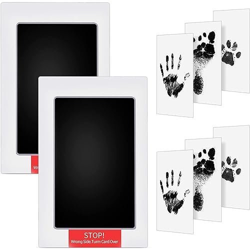 INGJIA Baby Handabdruck und Fußabdruck Set, 2 pcs Baby Fussabdruck Set, Baby Abdruckset für Neugeborene, Pfotenabdruck Set Hund, Pfotenabdruck Set Katze, Clean Touch Stempelkissen für Baby Shower INGJIA Baby Handabdruck und Fußabdruck Set, 2 pcs Baby Fussabdruck Set, Baby Abdruckset für Neugeborene, Pfotenabdruck Set Hund, Pfotenabdruck Set Katze, Clean Touch Stempelkissen für Baby Shower von INGJIA