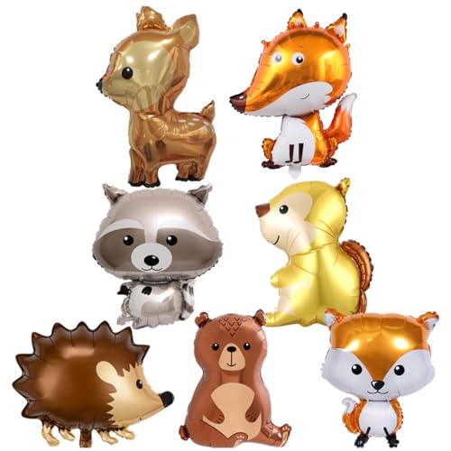 INGJIA Folienballon Waldtiere, 8 Stück Hirsch Eule Waschbär Eichhörnchen Luftballon, Tierkopf Riesenballon, Helium Ballons Tiere, Waldtiere Ballon für Kinder Geburtstag Party Deko Geschenk INGJIA Folienballon Waldtiere, 8 Stück Hirsch Eule Waschbär Eichhörnchen Luftballon, Tierkopf Riesenballon, Helium Ballons Tiere, Waldtiere Ballon für Kinder Geburtstag Party Deko Geschenk von INGJIA
