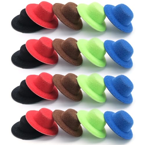 INHEMING 20 Stück Miniatur Puppenhüte Hut, Mini-Zylinder Sombrero-Hüte, Kleine Hüte Filze, Für DIY-Dekoration von inheming