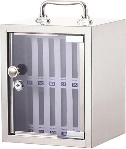 ININOSNP Handyaufbewahrung Edelstahl-Aufbewahrungsschrank, tragbarer Aufbewahrungsschrank for Mobiltelefone zur Wandmontage(12 Slots) von ININOSNP