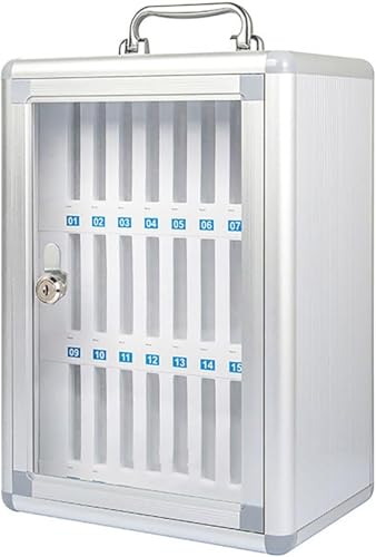 ININOSNP Handyaufbewahrung Handybox aus Aluminiumlegierung mit tragbarem Griff und Wandhalterung for Handys(24 Slots) von ININOSNP