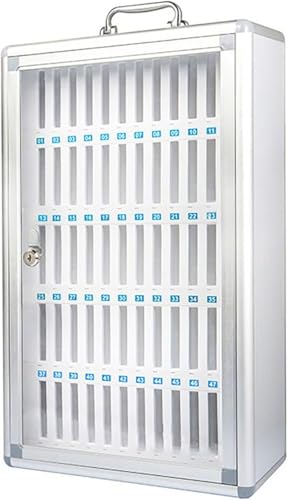 ININOSNP Handyaufbewahrung Handybox aus Aluminiumlegierung mit tragbarem Griff und Wandhalterung for Handys(60 Slots) von ININOSNP