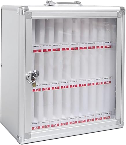 ININOSNP Handyaufbewahrung Wandmontierter Aufbewahrungsschrank for Mobiltelefone aus Aluminiumlegierung(30 Slots) von ININOSNP