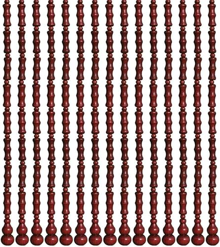 ININOSNP Natürliche Perlen Holzperlen, Türvorhänge, Kürbisanhänger, Retro-Dekorationen, Türöffnungen, Raumteiler, Esszimmerteiler, Individualisierbar(A,25 strands-80x195cm) von ININOSNP