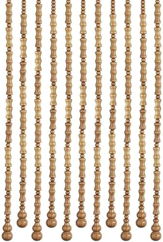 ININOSNP Natürliche Perlen Holzperlen, Türvorhänge, Kürbisanhänger, Retro-Dekorationen, Türöffnungen, Raumteiler, Esszimmerteiler, Individualisierbar(B,21 strands-60x128cm) von ININOSNP