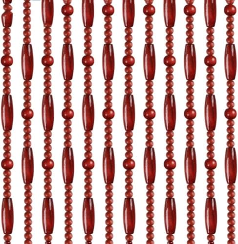 ININOSNP Natürliche Perlen Vorhänge, Perlenvorhänge, Massivholzeingang, Abschneiden ohne Kräuseln, Umweltfreundliche Farbe, Innen, 5 Größen(95x198cm-32root) von ININOSNP