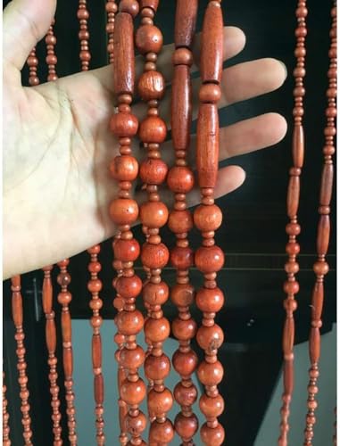 ININOSNP Natürliche Perlen Vorhänge, Perlenvorhänge, Vintage-Türvorhänge aus Massivholz, Raumteiler-Dekorationen, maßgeschneiderte Hängevorhänge(90x180cm-31-shares) von ININOSNP