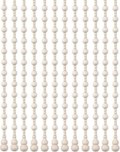 ININOSNP Natürliche Perlen Vorhänge Perlenvorhänge Eingangsdekoration Hängende Vorhänge Wohnzimmer 3 Farben Verschiedene Größen Anpassbar (Farbe : A, größe : 30x30cm)(Bianco,70x155cm-21 Roots) von ININOSNP