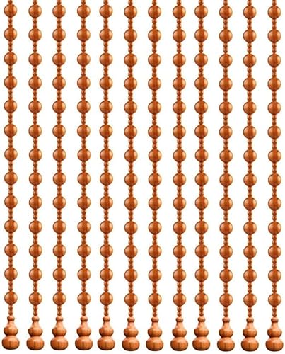 ININOSNP Natürliche Perlen Vorhänge Perlenvorhänge Eingangsdekoration Hängende Vorhänge Wohnzimmer 3 Farben Verschiedene Größen Anpassbar (Farbe : A, größe : 30x30cm)(Brown,85x155cm-25 Roots) von ININOSNP