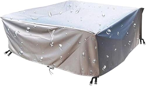ININOSNP Regenschutz, extra dick Verbesserte rechteckige Tischdecke aus strapazierfähigem 420D-Oxford-Stoff, geeignet for Korbwürfel-Sessel-Sofa(270 * 180 * 89cm) von ININOSNP