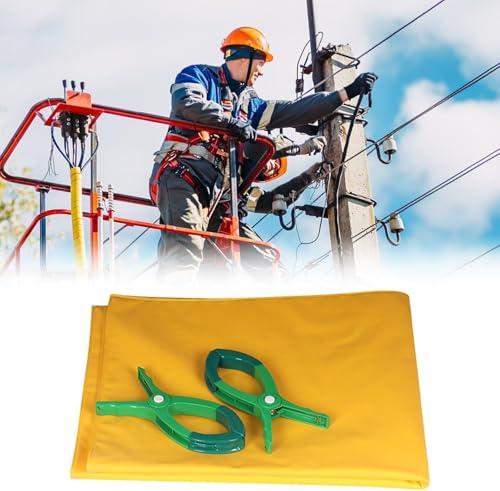ININOSNP Schutz vor Stromschlägen Kommerzielle elektrische Sicherheitsabdeckung, leichtes rechteckiges Pad, geeignet for Elektriker, mit Klemmen(0.4kv,15 3/4x19 2/3in(40x50cm)) von ININOSNP