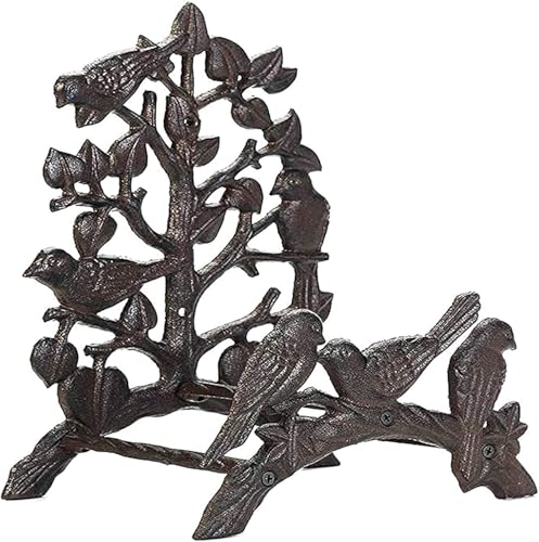 ININOSNP Teleskop-Schlauchwagen Hochleistungs-Gartenschlauchhalter aus Gusseisen, dekorative Schlauchaufroller(A) von ININOSNP