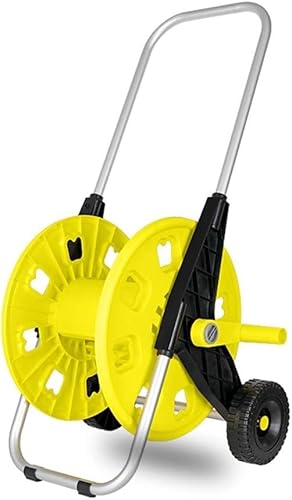 ININOSNP Teleskop-Schlauchwagen Vertikale Schlauchtrommel, Hochdruckschlauchaufbewahrung Auto-Rollengestell Spule Gartengeräte(Style 1,40X57X83CM) von ININOSNP