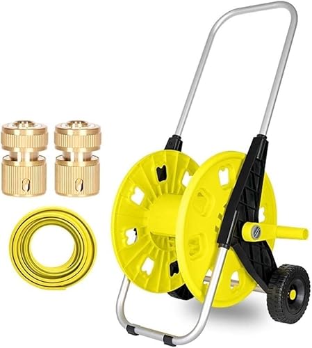 ININOSNP Teleskop-Schlauchwagen Vertikale Schlauchtrommel, Hochdruckschlauchaufbewahrung Auto-Rollengestell Spule Gartengeräte(Style 2,40X40X83CM) von ININOSNP