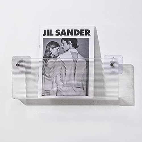 ININOSNP Transparenter Zeitschriftenständer aus Acryl, Leichter, wandmontierter Broschürenständer, Organizer for Katalogliteratur(40cm(15 3/4")) von ININOSNP