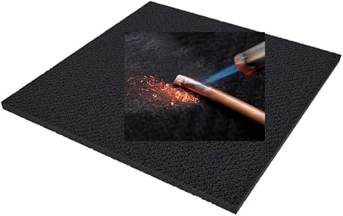 ININOSNP UV-beständige Schweißerbarriere 1800 °F Kohlefaser-Schweißdecke - Hitzebeständige feuerfeste Matte for Schweißen und Löten(25x35cm) von ININOSNP