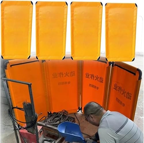ININOSNP UV-beständige Schweißerbarriere Schweißdecke, Schweißschutzwand, 4er-Pack zusammenklappbarer mobiler Zaun, flammhemmender Zaun ININOSNP UV-beständige Schweißerbarriere Schweißdecke, Schweißschutzwand, 4er-Pack zusammenklappbarer mobiler Zaun, flammhemmender Zaun von ININOSNP