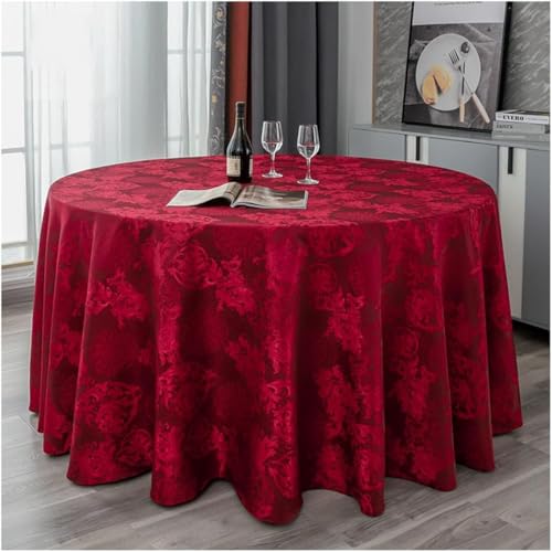 Schutz für die Tischoberfläche Runde, waschbare Tischdecken aus Polyester for den Innen- und Außenbereich for Hochzeiten, Catering, Bankette, Hotels(C,280cm) von ININOSNP