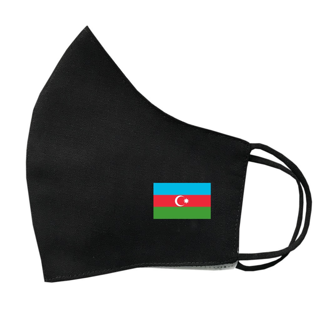 Aserbaidschan Flagge Maske Bedeckung Waschbar Wiederverwendbar Atmungsaktiv Flagge von INKINGHOUSE