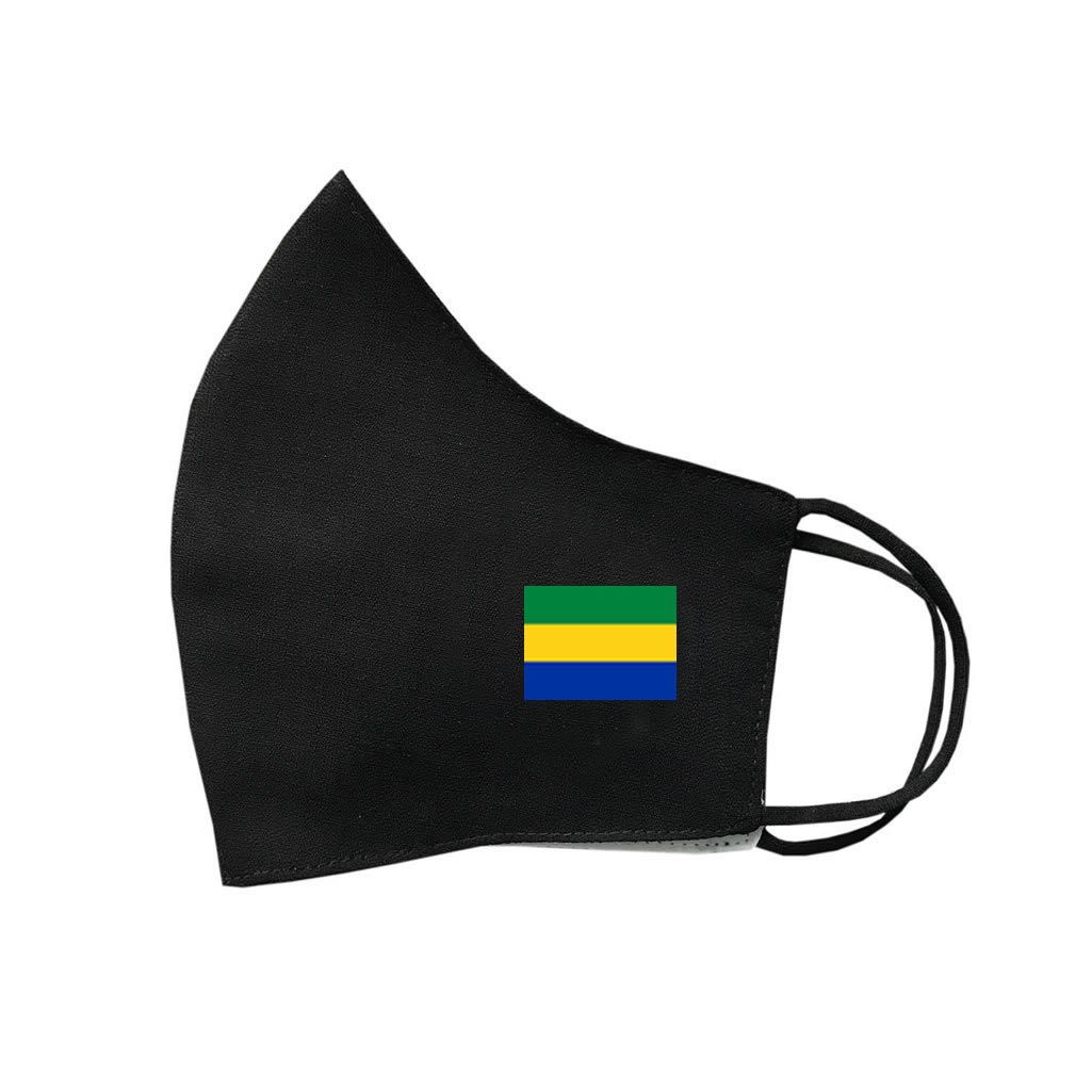 Gabon Flagge Baumwolle Gesichtsmaske Schutzhülle Waschbar Wiederverwendbar Afrika von INKINGHOUSE