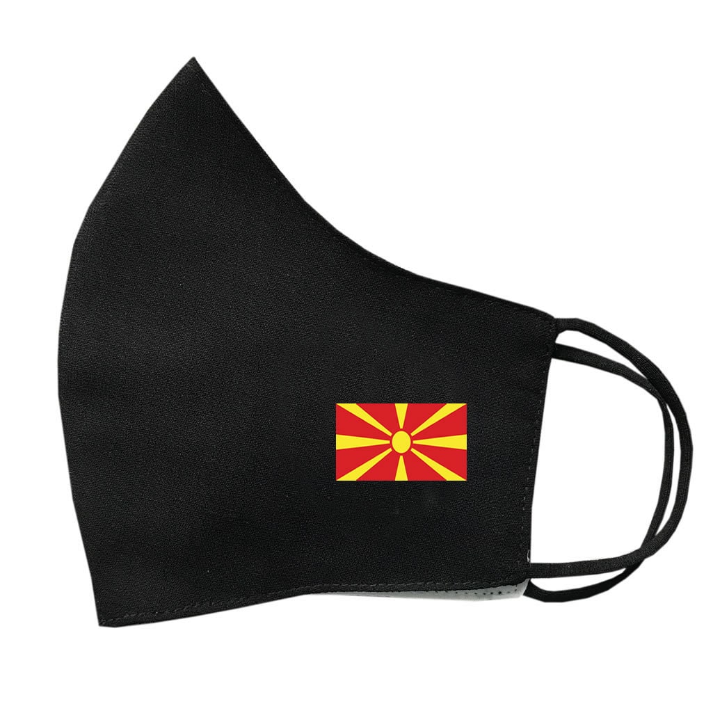 Nordmazedonien Flagge Maske Schutzhülle Waschbar Wiederverwendbar Atmungsaktiv Nordmazedonien Flagge Maske Schutzhülle Waschbar Wiederverwendbar Atmungsaktiv von INKINGHOUSE