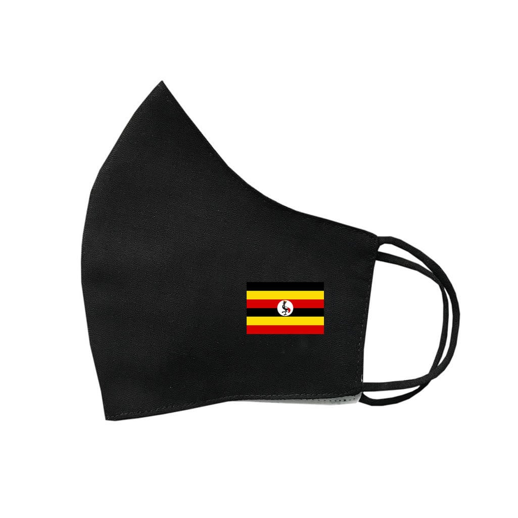 Uganda Flagge Baumwolle Gesichtsmaske Bedeckung Waschbar Wiederverwendbar Afrika von INKINGHOUSE