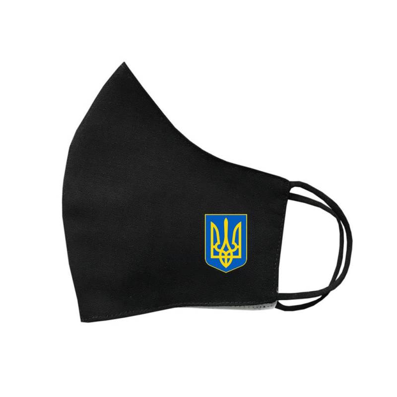Ukraine Wappen Baumwolle Maske Bedeckung Waschbar Wiederverwendbar Flagge von INKINGHOUSE