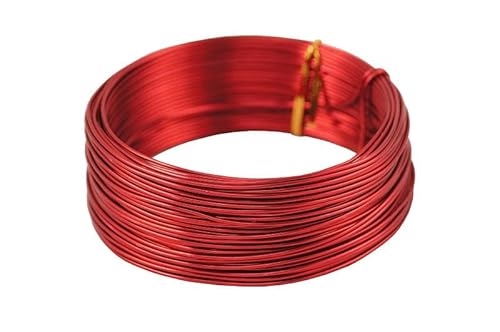 INNA-Glas Draht für Dekoration TANEA, rot lackiert, 60m, Ø2mm - Aluminiumdraht INNA-Glas Draht für Dekoration TANEA, rot lackiert, 60m, Ø2mm - Aluminiumdraht von INNA-Glas
