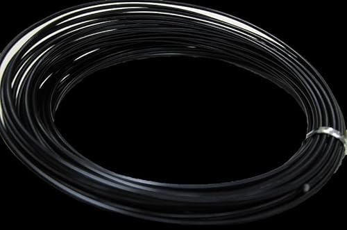 INNA-Glas Draht für Dekoration TANEA, schwarz lackiert, 12m, Ø2mm - Aluminiumdraht von INNA-Glas