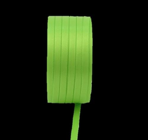 INNA-Glas Satin Schmuckband Vipke, apfelgrün, 50m, 3mm - Doppel-Satinband von INNA-Glas