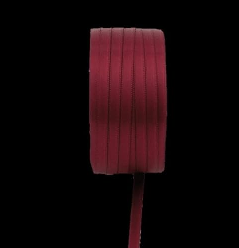 INNA-Glas Satin Schmuckband Vipke, burgunderrot, 50m, 6mm - Doppel-Satinband von INNA-Glas