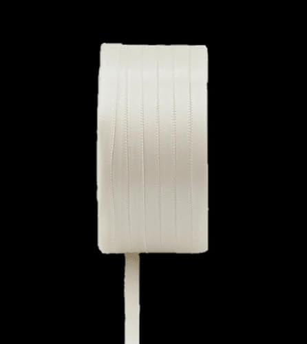 INNA-Glas Satin Schmuckband Vipke, creme, 50m, 3mm - Doppel-Satinband von INNA-Glas