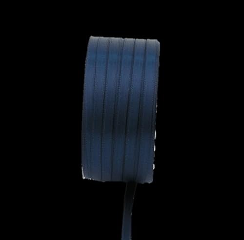 INNA-Glas Satin Schmuckband Vipke, dunkelblau, 50m, 6mm - Doppel-Satinband von INNA-Glas