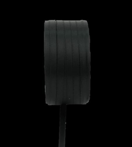 INNA-Glas Satin Schmuckband Vipke, schwarz, 50m, 6mm - Doppel-Satinband von INNA-Glas