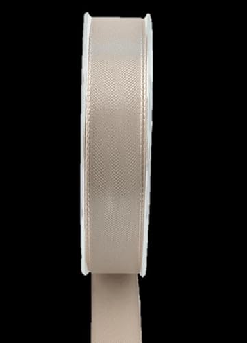INNA-Glas Schmuckband WIARA, beige, 50m, 25mm - Polyester Dekoband von INNA-Glas