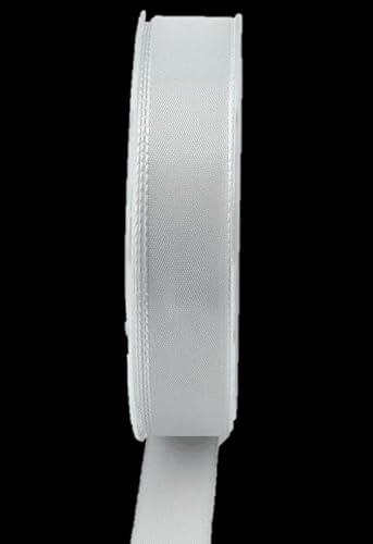 INNA-Glas Schmuckband WIARA, grau, 50m, 25mm - Polyester Dekoband von INNA-Glas