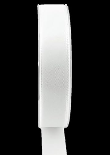 INNA-Glas Schmuckband WIARA, schneeweiß, 50m, 25mm - Polyester Dekoband von INNA-Glas