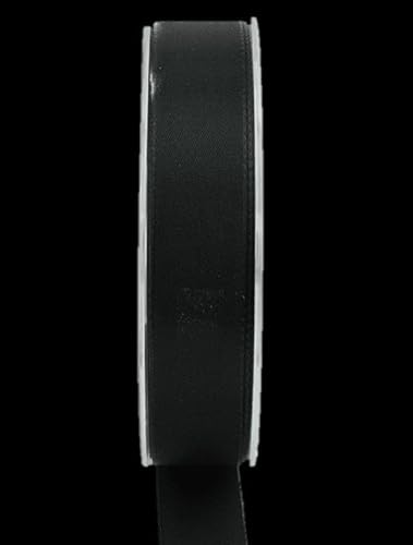 INNA-Glas Schmuckband WIARA, schwarz, 50m, 25mm - Polyester Dekoband von INNA-Glas