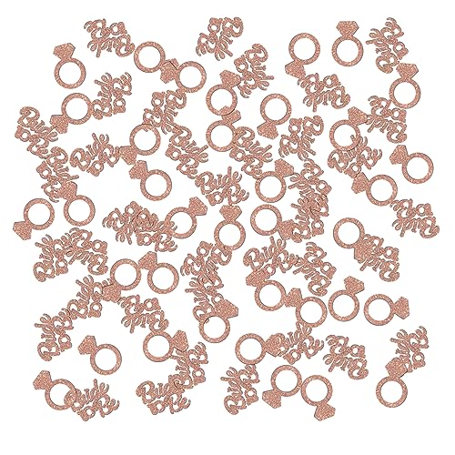 Bride to Be Konfetti Glitzer, Hochzeit Diamant Ring Tischkonfetti, Verlobung Papier Streuung, Brautdusche Party Tischdekorationen Konfetti, 120pcs von INNORU