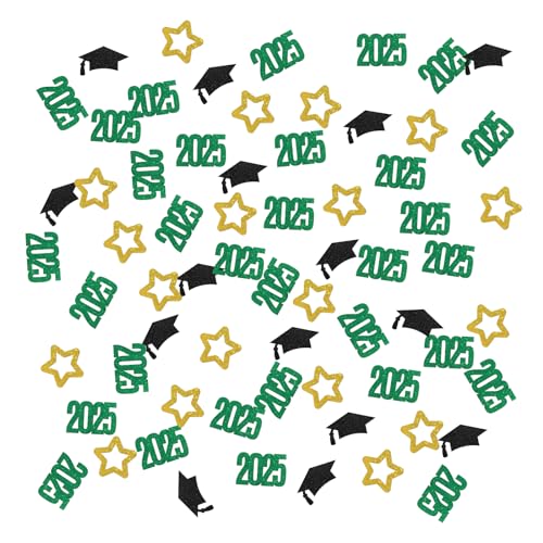 Konfetti der Klasse 2025, Glückwunsch-Grad Tischkonfetti, 2025 Grad Streukonfetti, High School College Abschlussfeier Party Tischdekorationen Konfetti, 120 Stück Konfetti der Klasse 2025, Glückwunsch-Grad Tischkonfetti, 2025 Grad Streukonfetti, High School College Abschlussfeier Party Tischdekorationen Konfetti, 120 Stück von INNORU