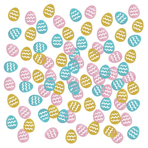 Oster-Konfetti Glitzer, Eier Tischkonfetti, Frühling Ostern Babyparty Hochzeit Party Papier Streuung, Urlaub Party Tischdekorationen, 120pcs Oster-Konfetti Glitzer, Eier Tischkonfetti, Frühling Ostern Babyparty Hochzeit Party Papier Streuung, Urlaub Party Tischdekorationen, 120pcs von INNORU