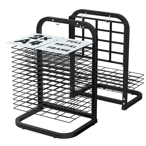 INNOVART Abtropfgestell mit 15 Ablagen für Klassenzimmer, Kunststudio und Zuhause, Metall-Desktop-Kunstwerk-Aufbewahrung, schwarzes Malerei-Trockengestell, Kunstwerk-Display-Organizer, Regale für INNOVART Abtropfgestell mit 15 Ablagen für Klassenzimmer, Kunststudio und Zuhause, Metall-Desktop-Kunstwerk-Aufbewahrung, schwarzes Malerei-Trockengestell, Kunstwerk-Display-Organizer, Regale für von INNOVART