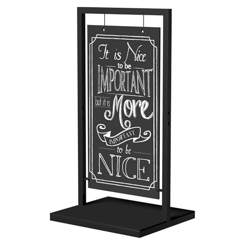 INNOVART Kreidetafel-Staffelei-Schild, Gehweg-Schild, 88,9 x 45,7 cm, mit Ausstellungsregal, freistehende Kreidetafel-Staffelei, doppelseitiges Hängeschild für Café, Bar, Bistro, Florist oder Hochzeit INNOVART Kreidetafel-Staffelei-Schild, Gehweg-Schild, 88,9 x 45,7 cm, mit Ausstellungsregal, freistehende Kreidetafel-Staffelei, doppelseitiges Hängeschild für Café, Bar, Bistro, Florist oder Hochzeit von INNOVART