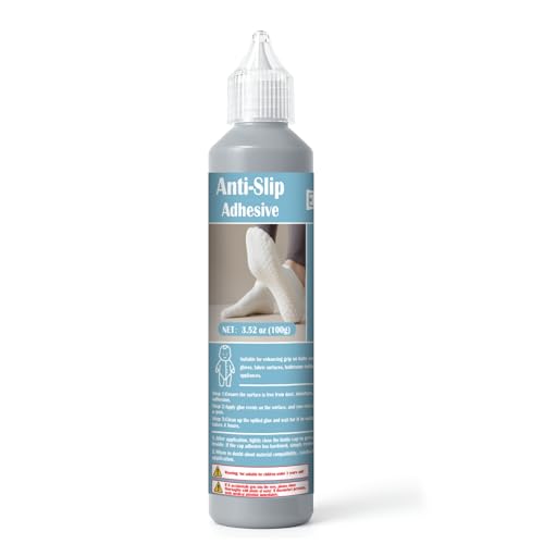 INNOVAYOU 3.5oz Sock Stop(Grau), Anti-Rutsch Socken Kleber Transparente wasserdichte Gewebefarbe, Waschbar, Slip Socken Kleber passend für Socken, Haustier Socken, Decken von INNOVAYOU