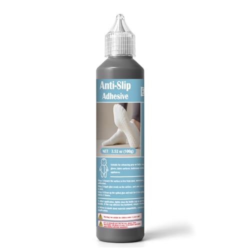 INNOVAYOU 3.5oz Sock Stop(Schwarz), Anti-Rutsch Socken Kleber Transparente wasserdichte Gewebefarbe, Waschbar, Slip Socken Kleber passend für Socken, Haustier Socken, Decken von INNOVAYOU